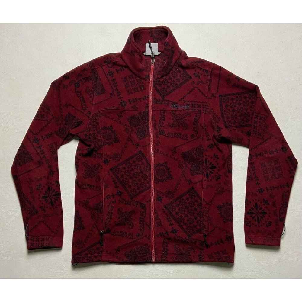 COLUMBIA Men Medium red Zip Up Pocket Core Interch